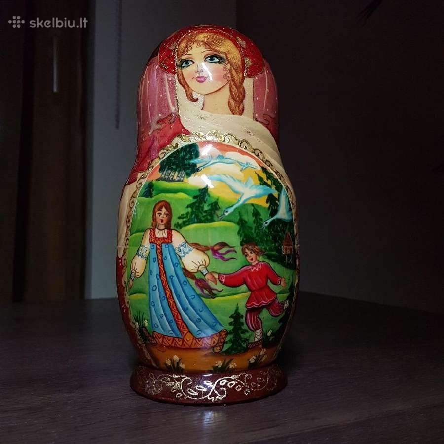 Medine lele Matrioska 7 daliu Autorinie, vienetine - nuotraukos Nr. 4