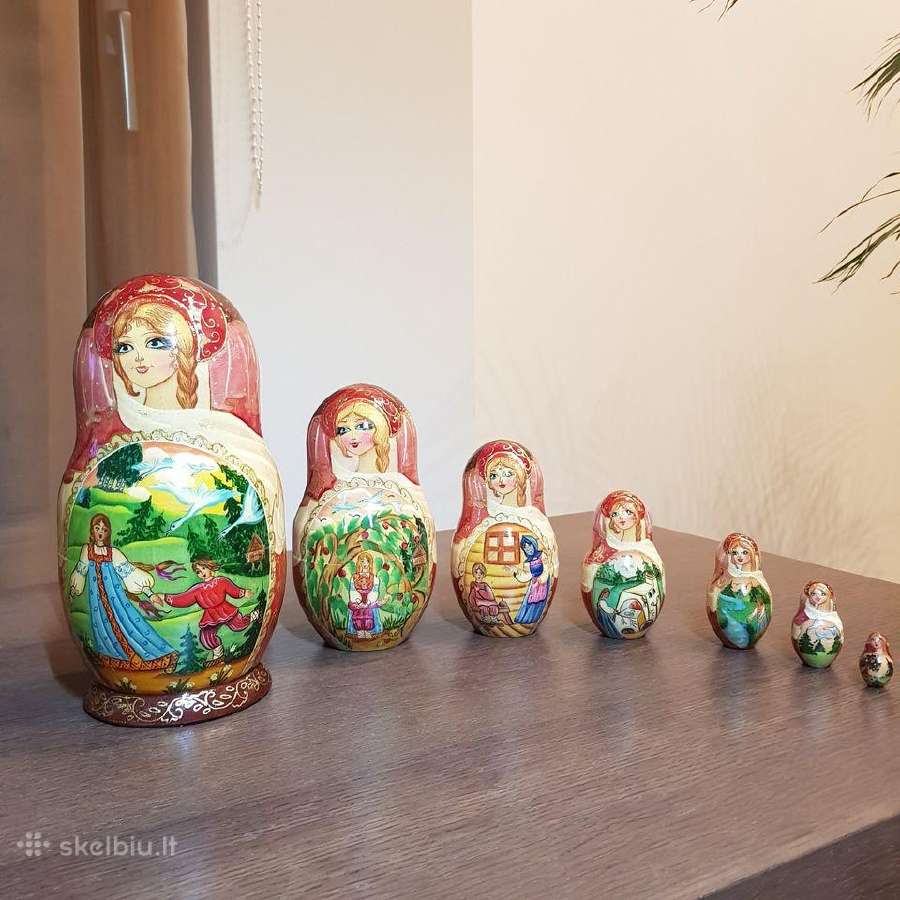 Medine lele Matrioska 7 daliu Autorinie, vienetine