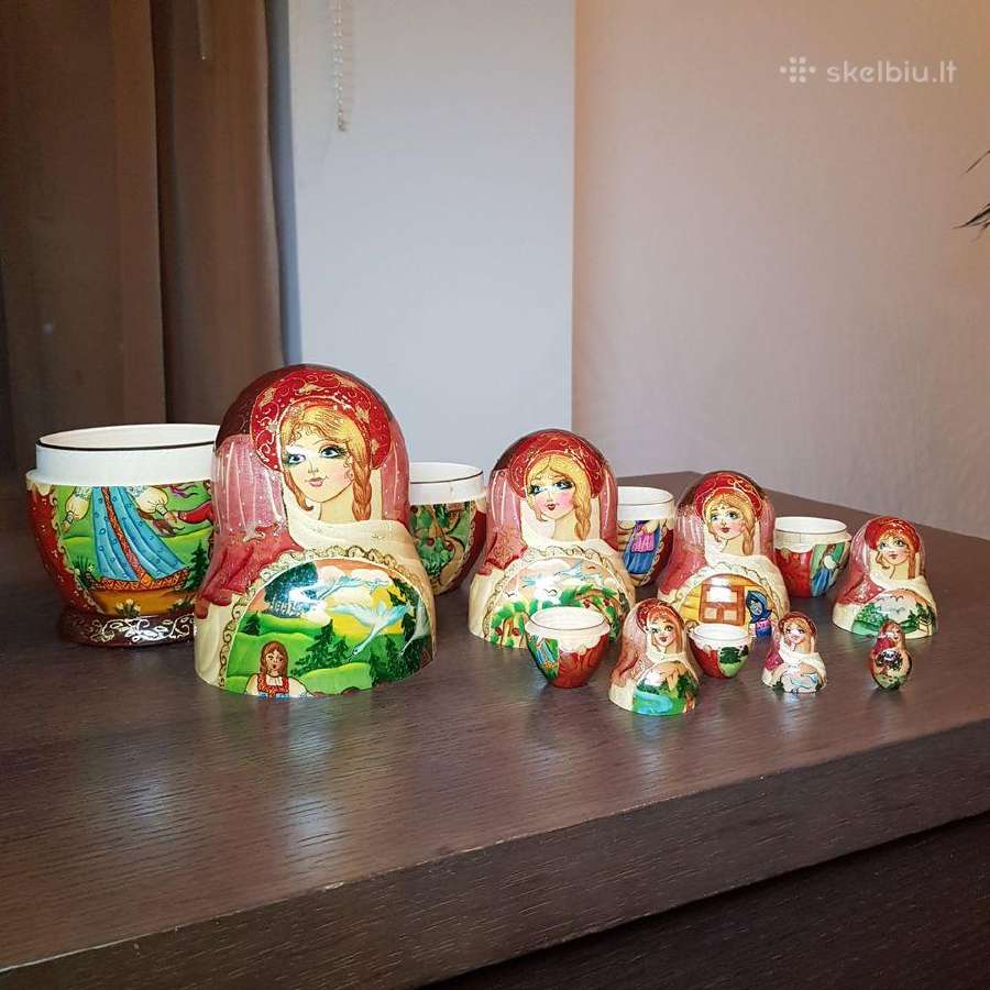 Medine lele Matrioska 7 daliu Autorinie, vienetine - nuotraukos Nr. 5