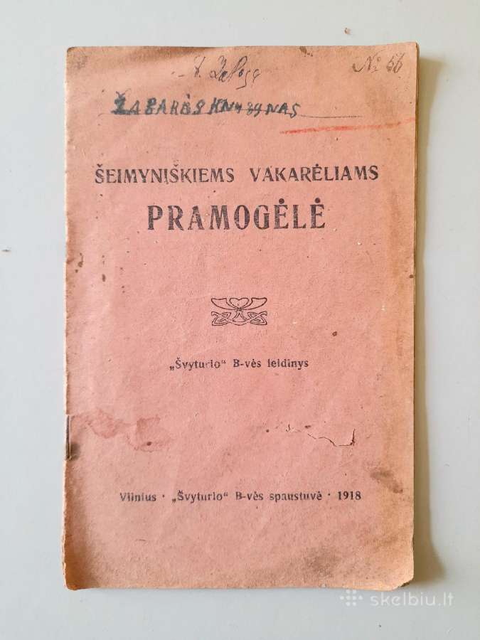 Šeimyniškiems Vakarėliams 1918m.