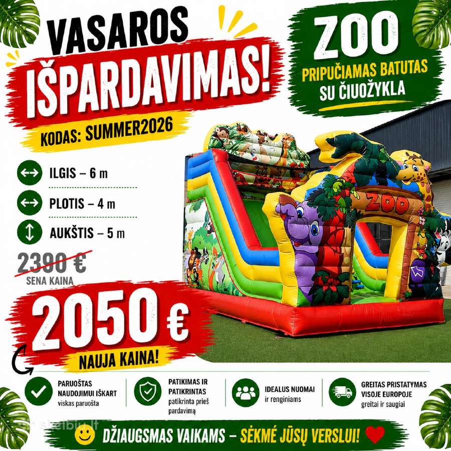 Akcija 2050€! Nauji batutai Zoo