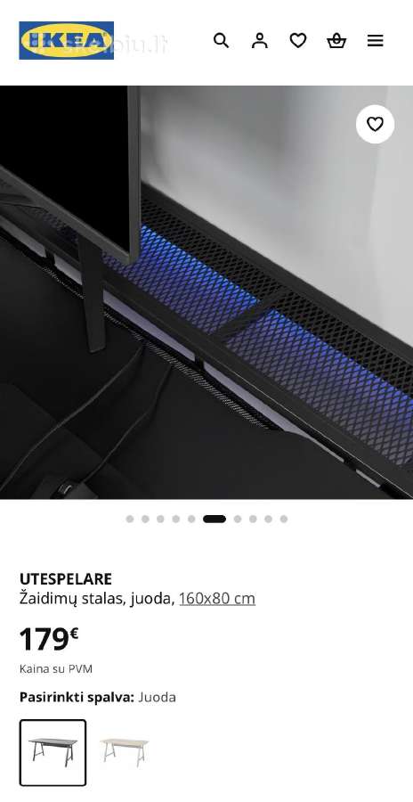 Ikea Utespelare stalas (16080) – puikios būklės - nuotraukos Nr. 6