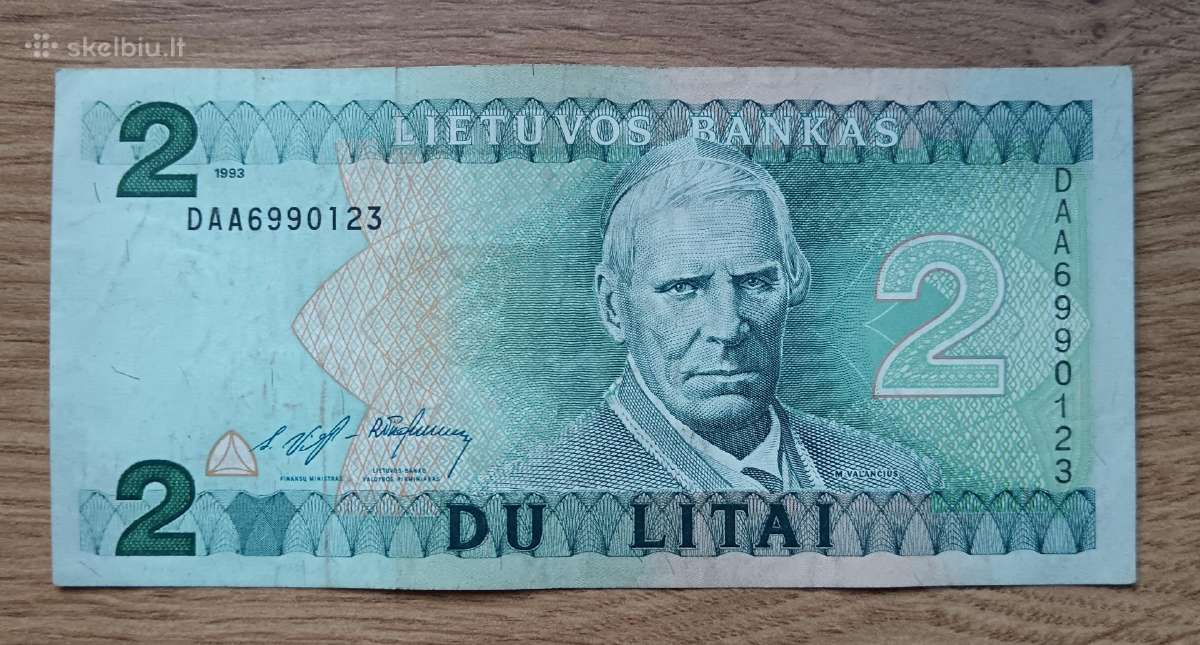 2 litai 1993 m.