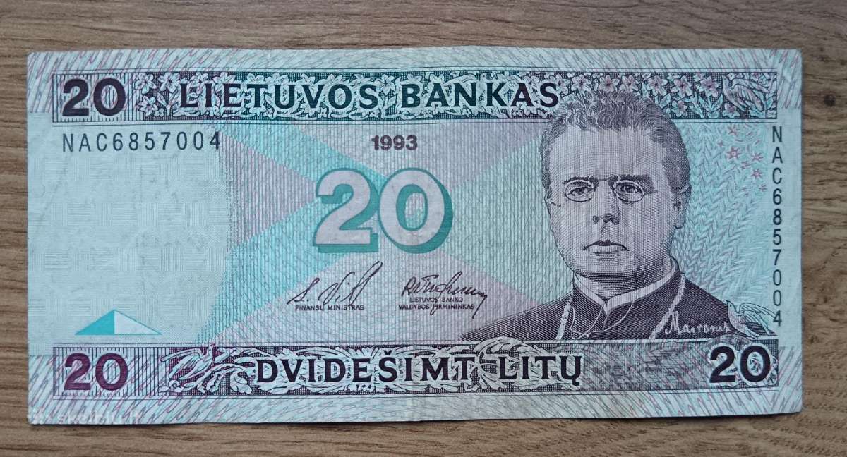20 litų banknotas 1993 m.