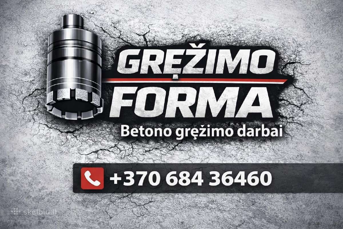 Skylių gręžimas deimantinėmis karūnomis