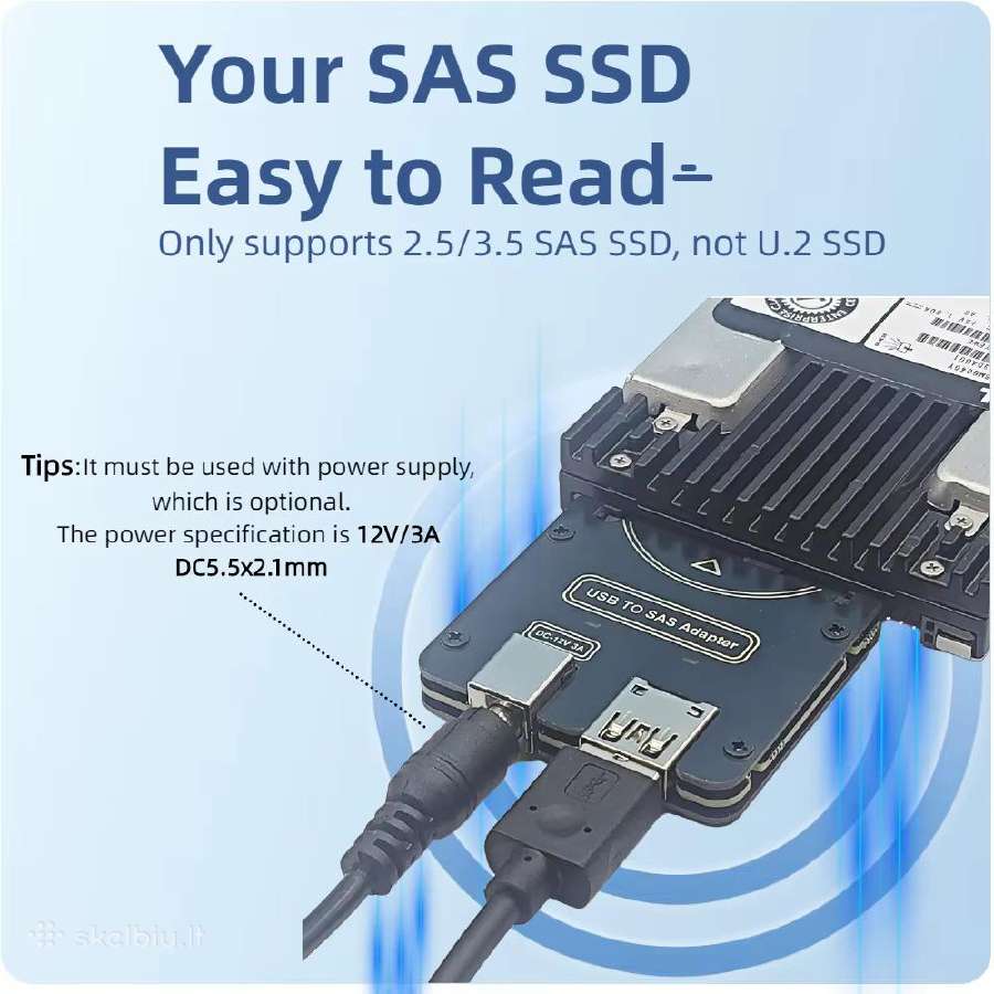 SSD sas - usb adapteris - nuotraukos Nr. 3