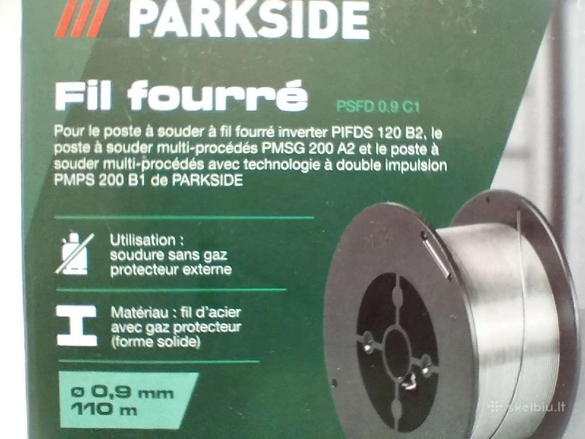 „parkside“ suvirinimo viela su fliusu Psfd 0,9mm.