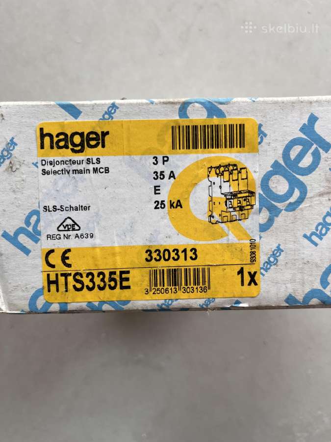 Hager SLS E35 autamatinis jungiklis - nuotraukos Nr. 4
