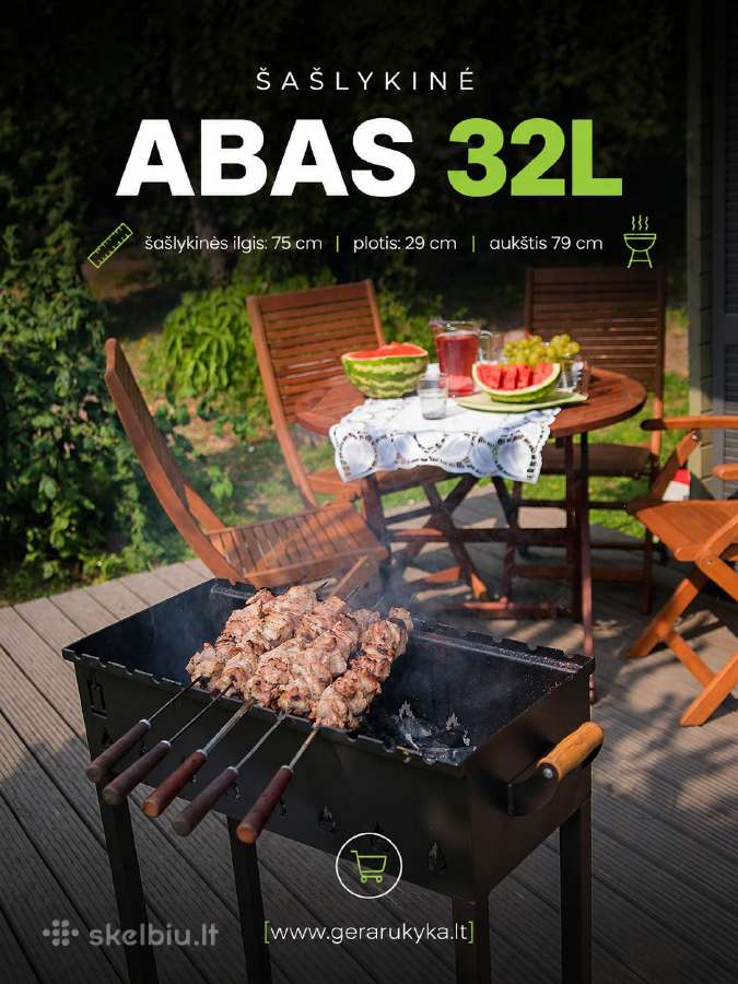 Šašlykinė Abas 32l, kokybiška ir gražaus dizaino
