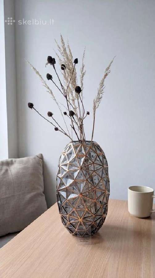 Didelė vaza stiklinė (D20 H34cm) Nauja