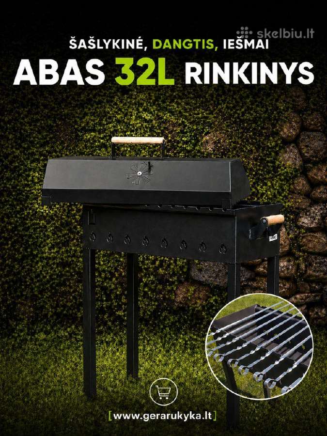 Šašlykinės Abas 32l, dangčio ir iešmų rinkinys