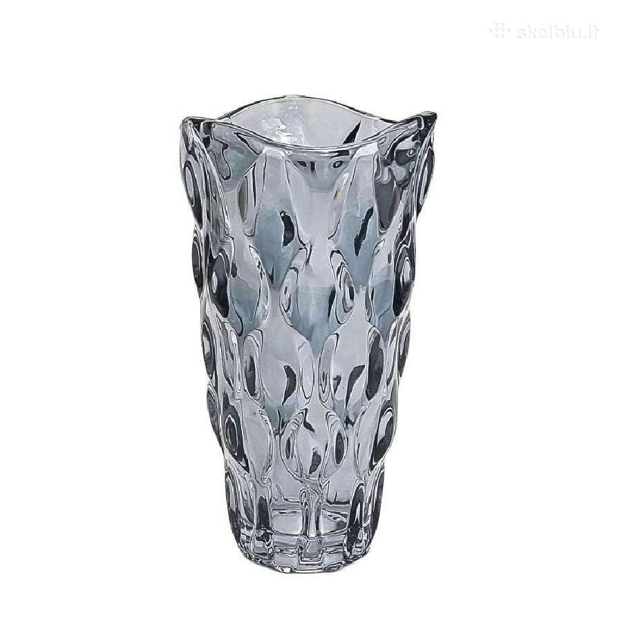 Graži,didelė vaza stiklinė (D13 H24cm) Nauja