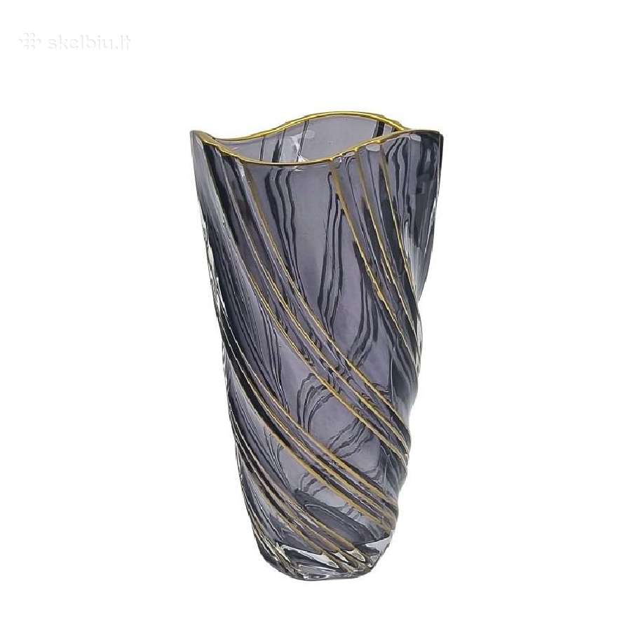 Didelė,graži vaza stiklinė (D13 H24cm) Nauja