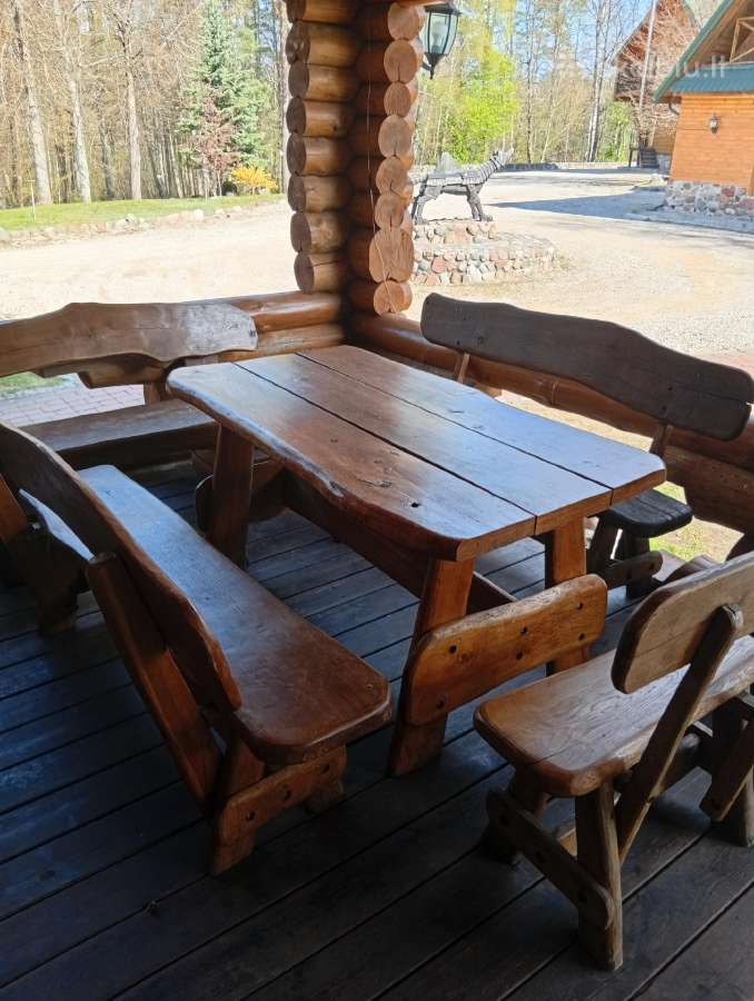 Ąžuolo masyvo lauko baldai - nuotraukos Nr. 4