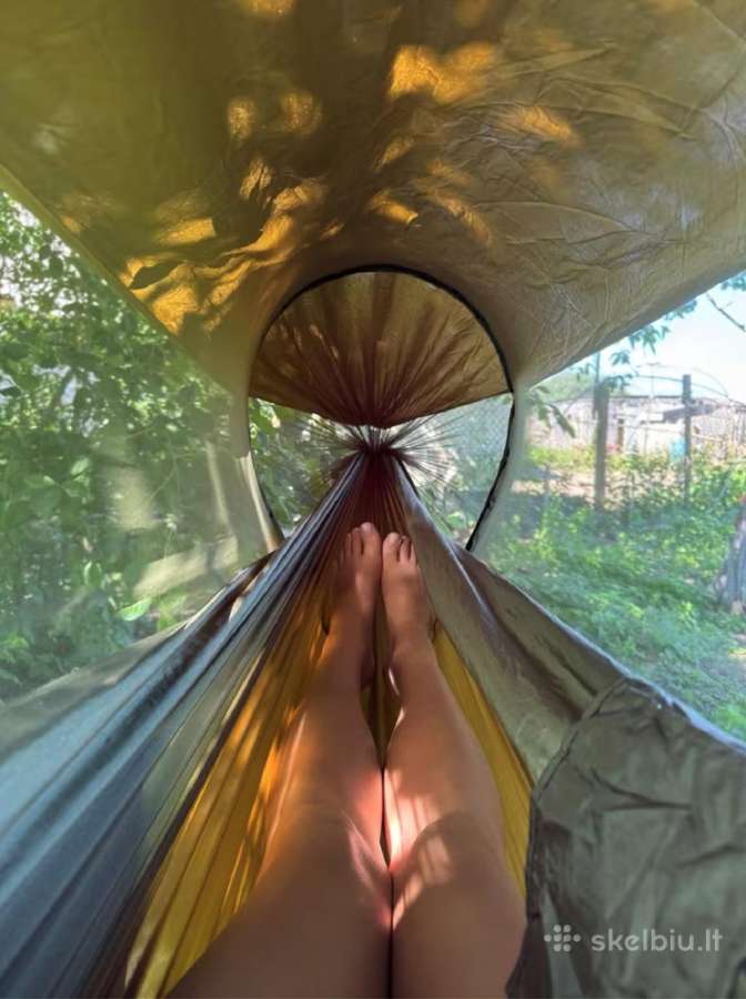 Turistinis hamakas su tinkleliu nuo vabzdžių - nuotraukos Nr. 4