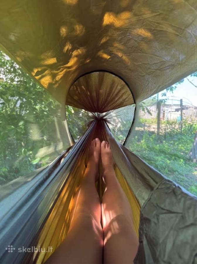 Turistinis hamakas su tinkleliu nuo vabzdžių - nuotraukos Nr. 4