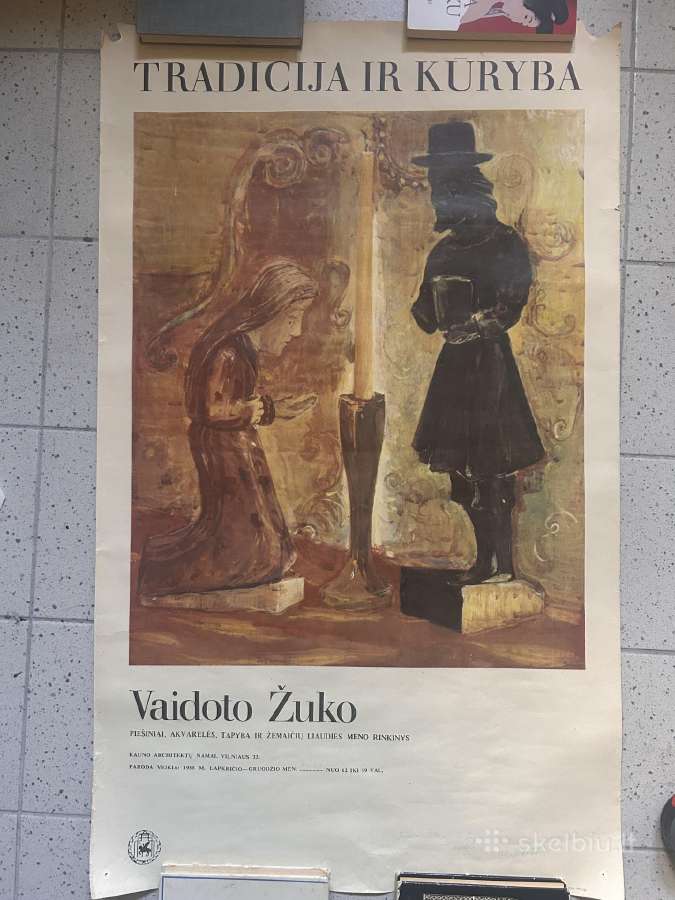 Vaidoto Žuko parodos plakatas su autografu