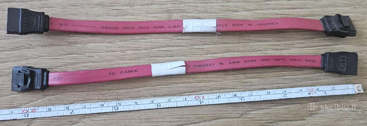 Sata duomenų kabelis tiesus 1vnt. ilgis 20cm - nuotraukos Nr. 2