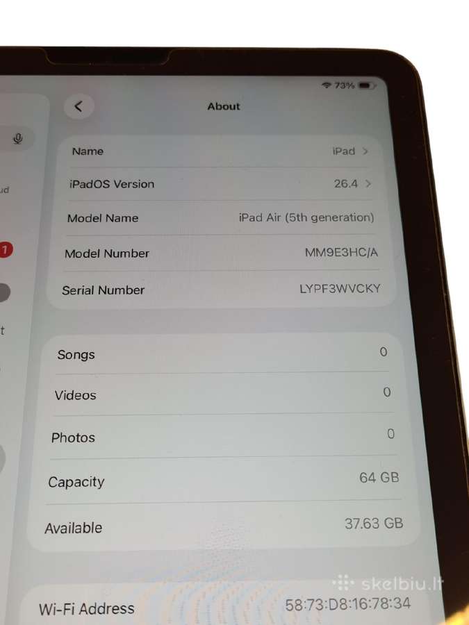 iPad Air (5th generation) (2022) 64gb + 3 mėn. gar - nuotraukos Nr. 5