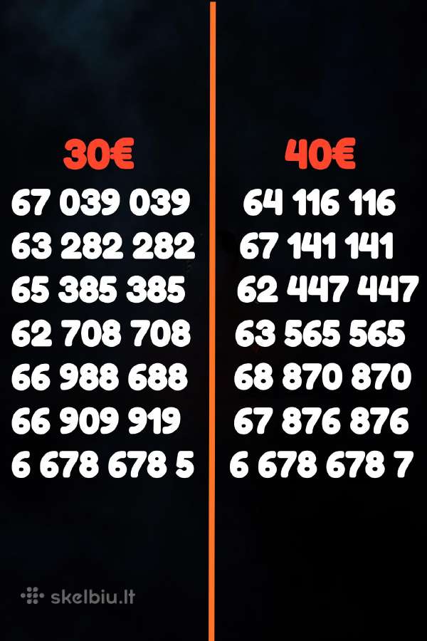 Gražus ir Lengvas VIP numeris 30/40€