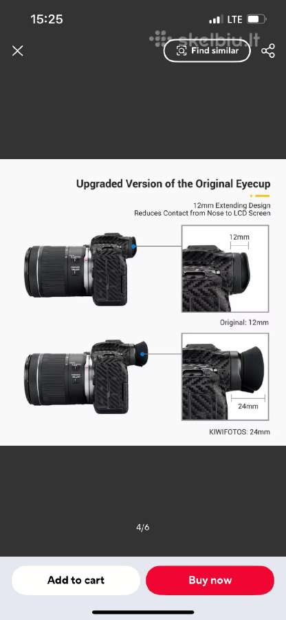 Canon R6 evf guma - nuotraukos Nr. 2