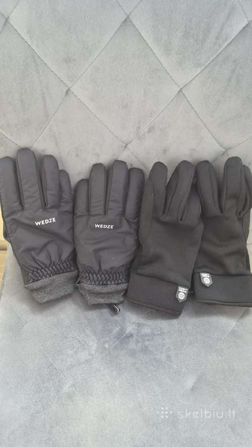 Wedze pirštinės, waterproof ir Juodos pirštinės.