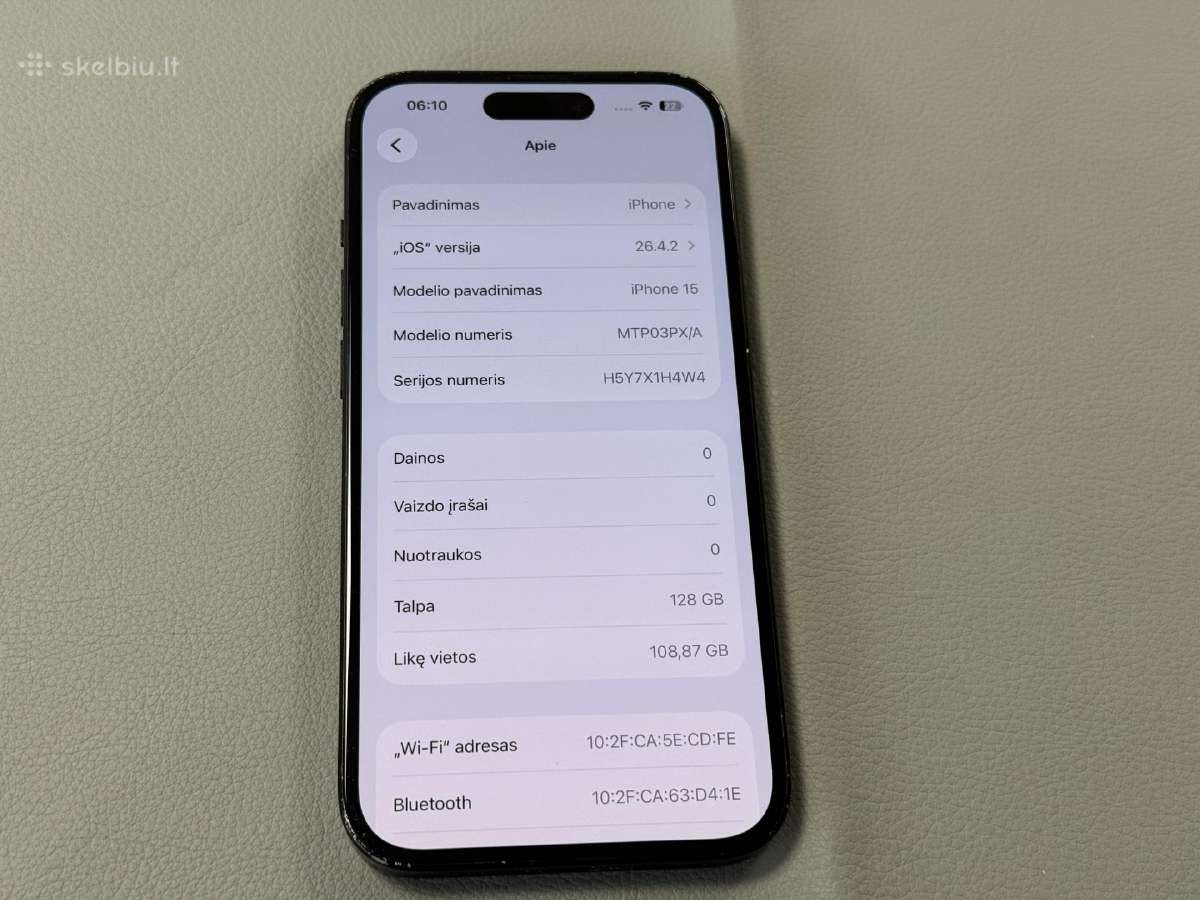 iPhone 15 128 - nuotraukos Nr. 7