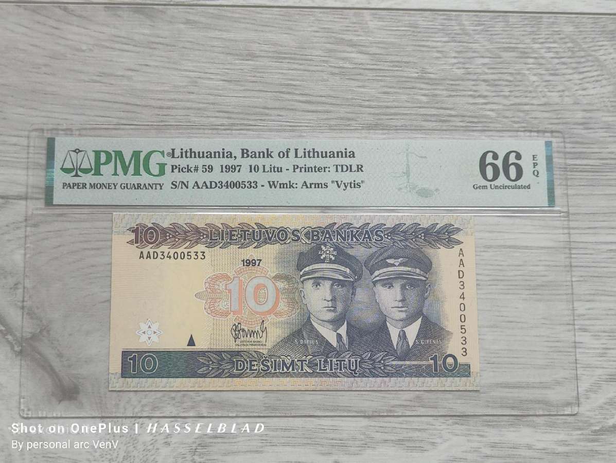 10 litų 1997 Pmg66 Aad serija