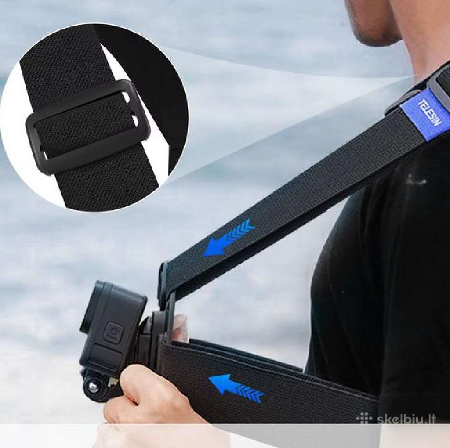 Gopro chest mount laikiklis ant krūtinės - nuotraukos Nr. 12