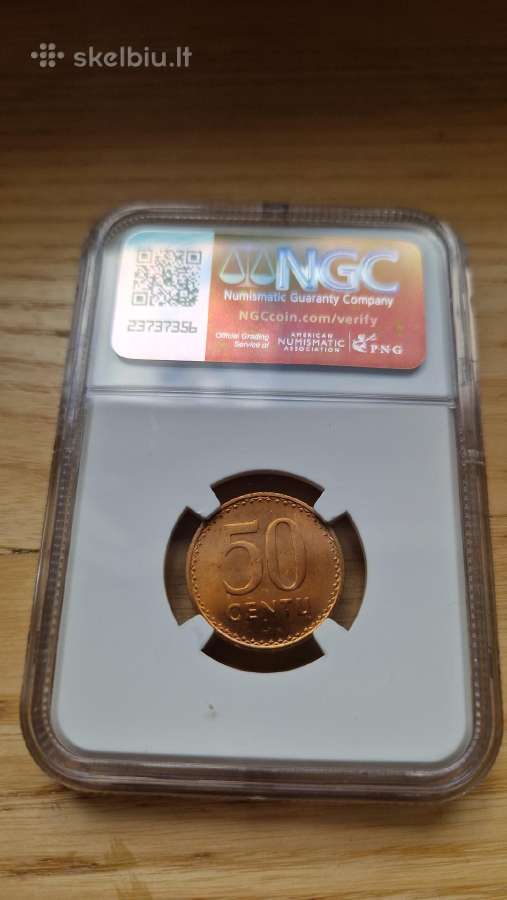 Sertifikuoti 1991m. 50ct Ngc Ms65