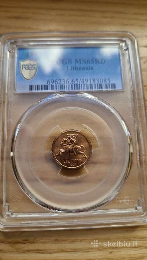 Sertifikuota 1991m. 10ct. moneta Pcgs Ms65