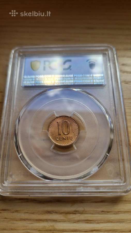 Sertifikuota 1991m. 10ct. moneta Pcgs Ms65 - nuotraukos Nr. 2