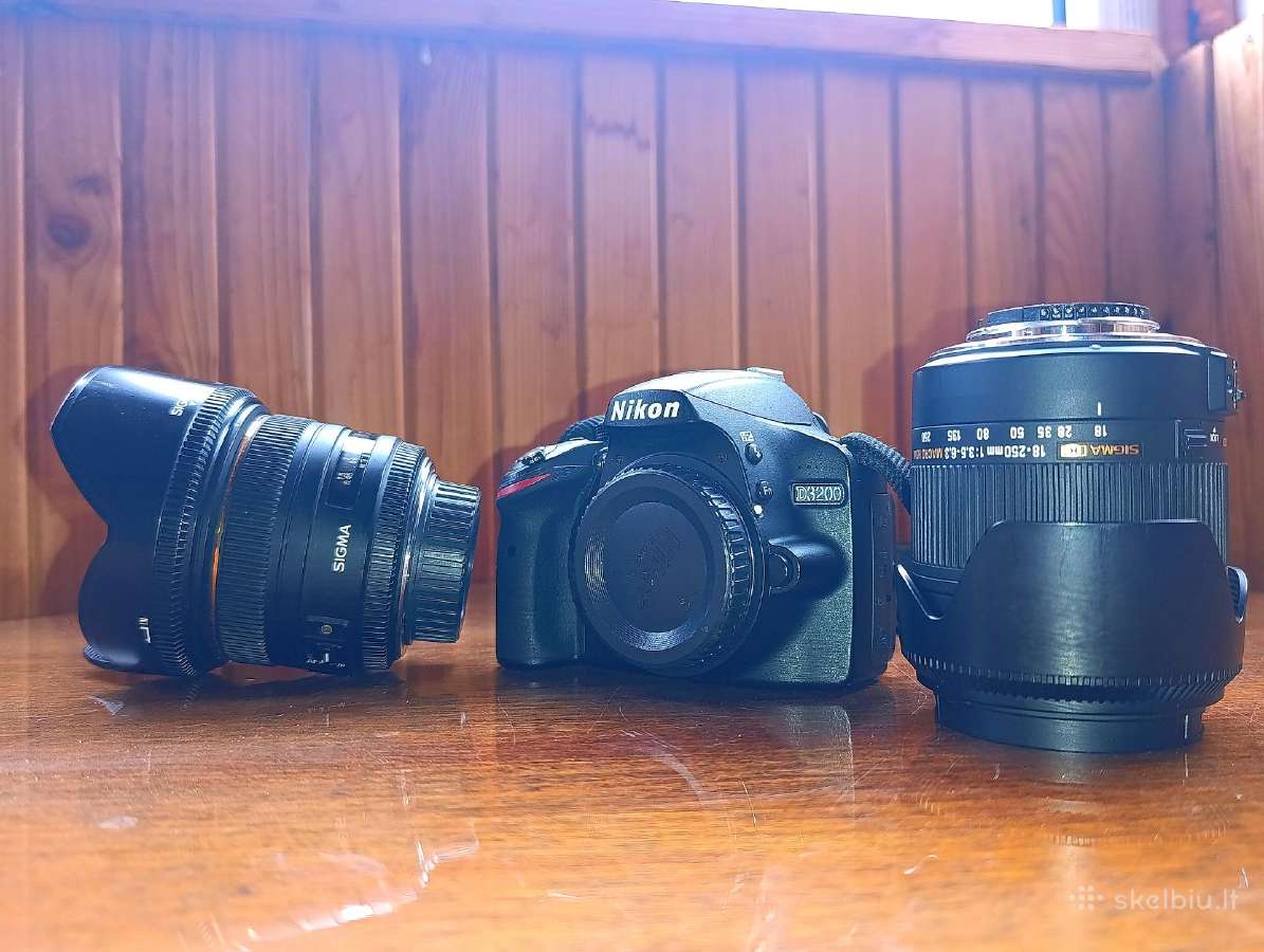 Nikon D3200 + 2 Objektyvai