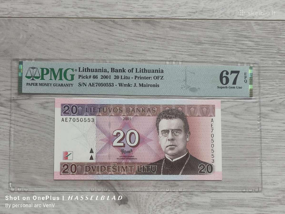 20 litų 2001 Pmg67