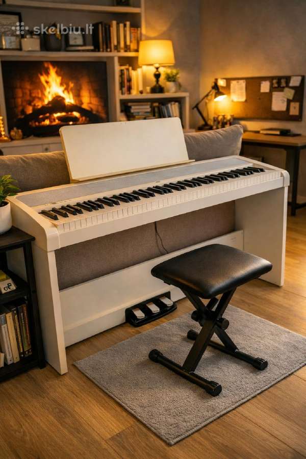 Korg B2sp-bkskaitmeninis pianinas (baltas)+kėdutė