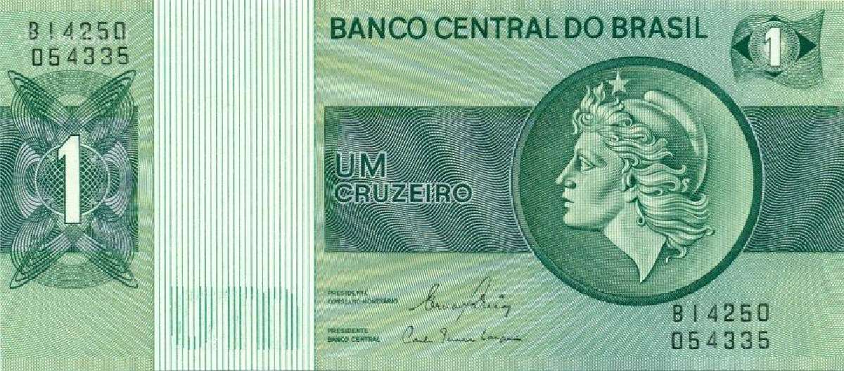 Brazil 1 cruzeiro 1980. Unc. P - nuotraukos Nr. 2