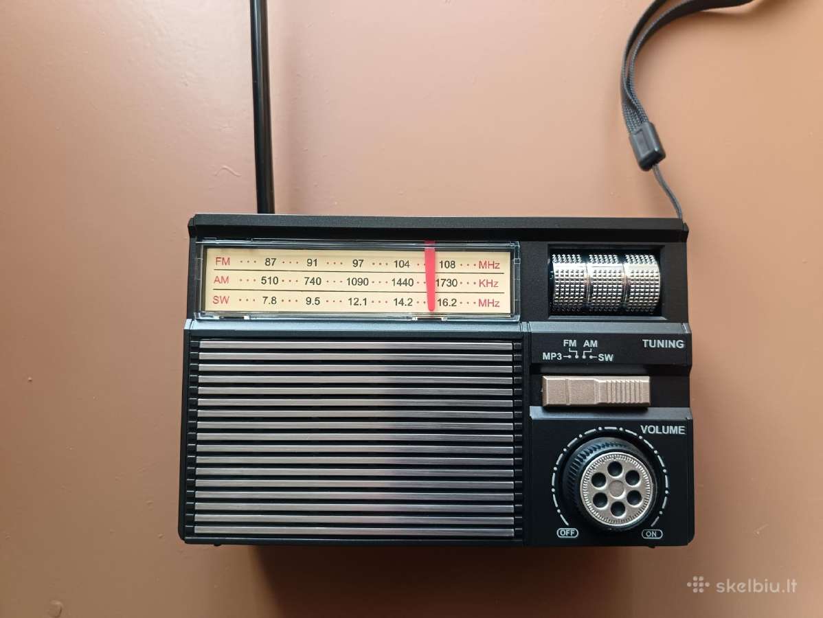 Universalus nešiojamas Radio su saulės panele - nuotraukos Nr. 2