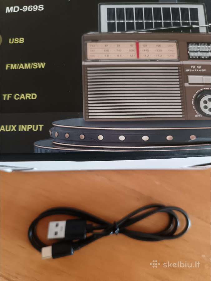 Universalus nešiojamas Radio su saulės panele - nuotraukos Nr. 5