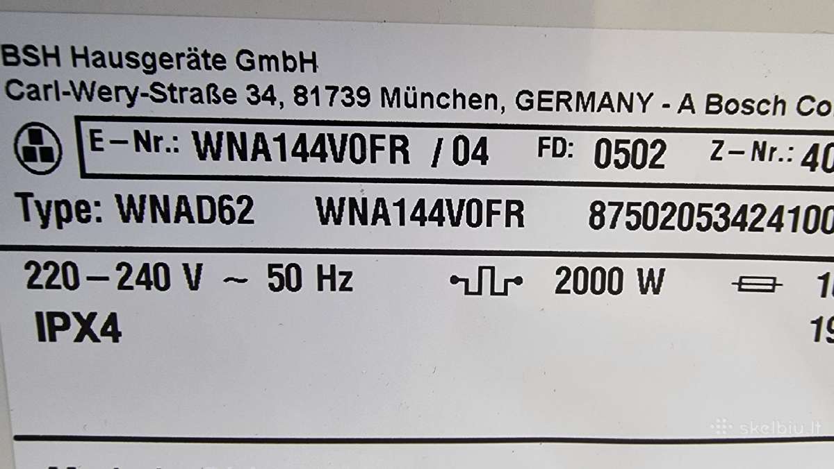 Nauja Bosch Wna144v0fr su džiovinimu+ garantija - nuotraukos Nr. 16