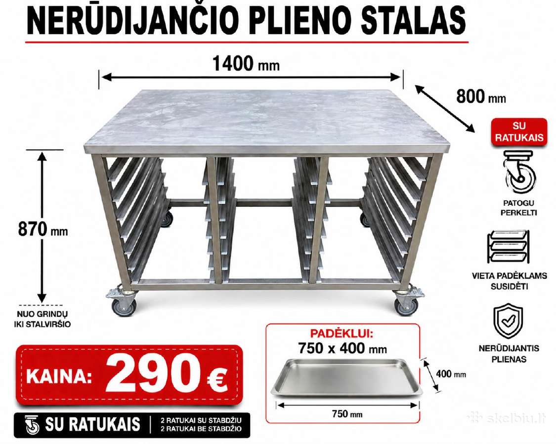 Nerudijančio plieno praustuvė, vonia, stelazas, st - nuotraukos Nr. 9