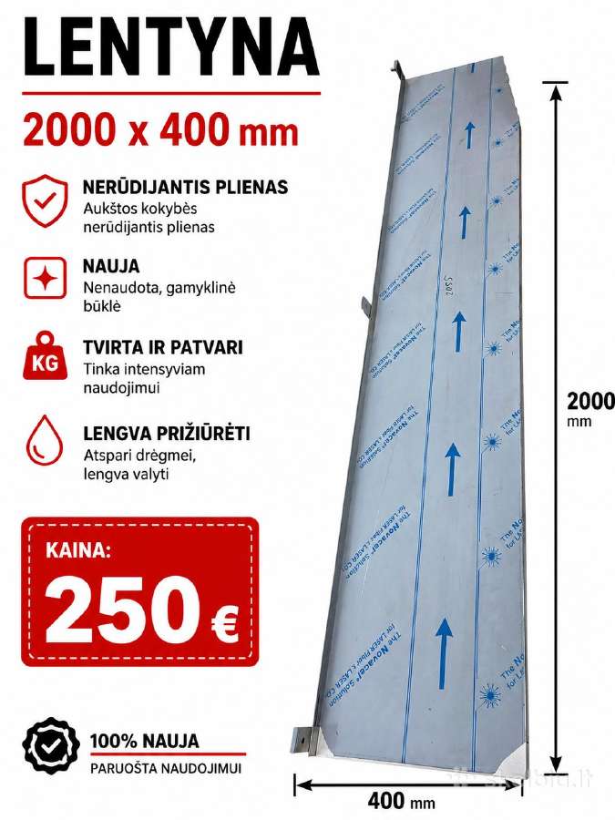 Nerudijančio plieno stelažas, praustuve, vonia, st - nuotraukos Nr. 9