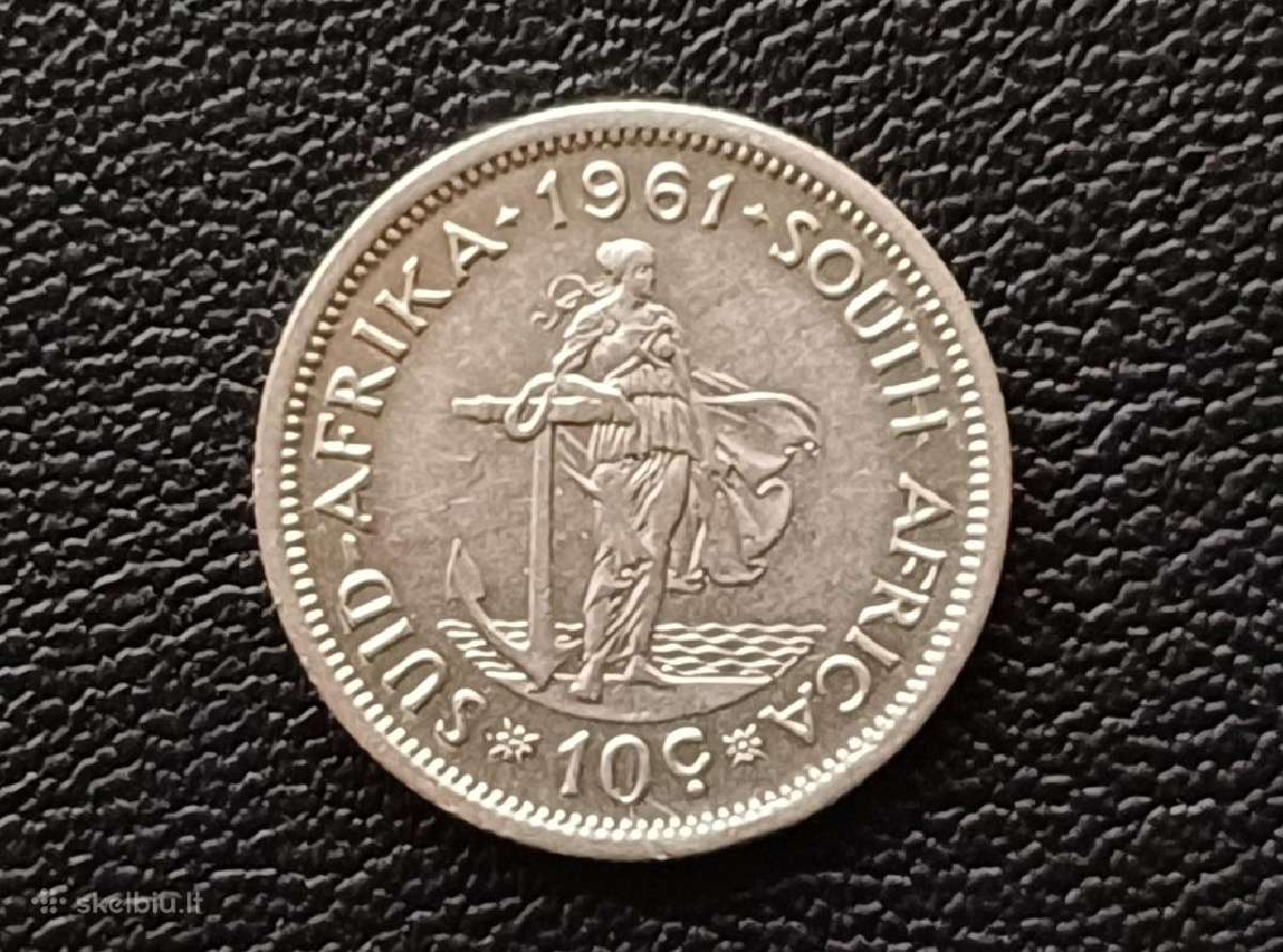 10 centų 1961m. Pietų Afrika sidabras