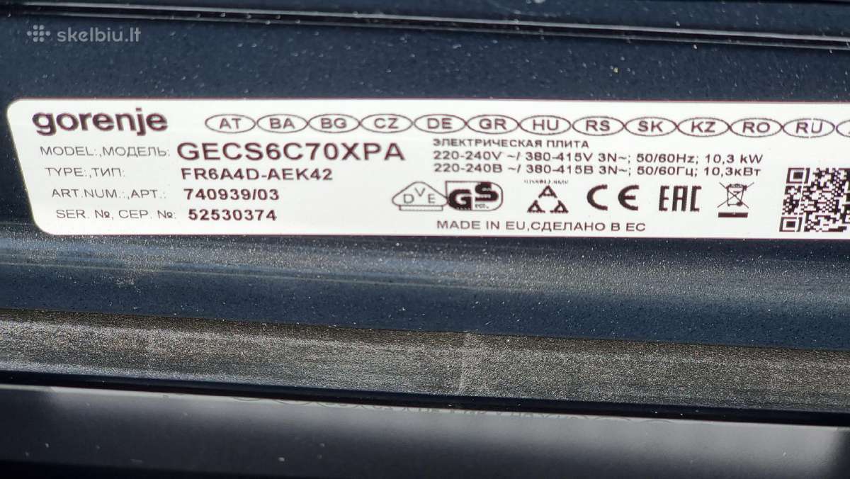 Nauja Gorenje Gecs6c70xpa + garantija - nuotraukos Nr. 24