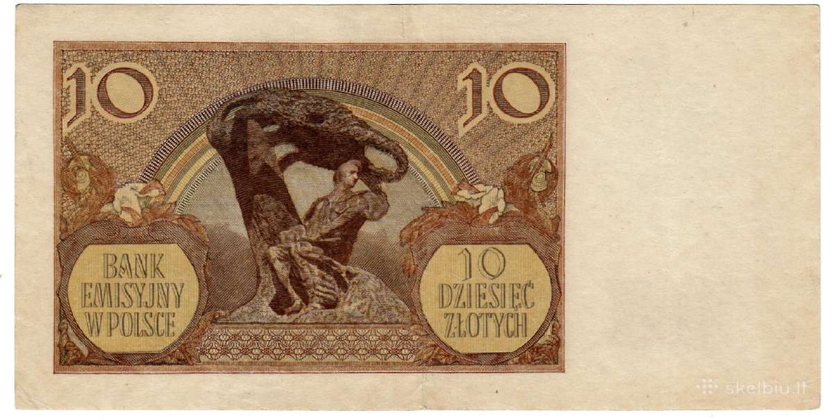 Lenkija 10 zlotų 1940 - nuotraukos Nr. 2