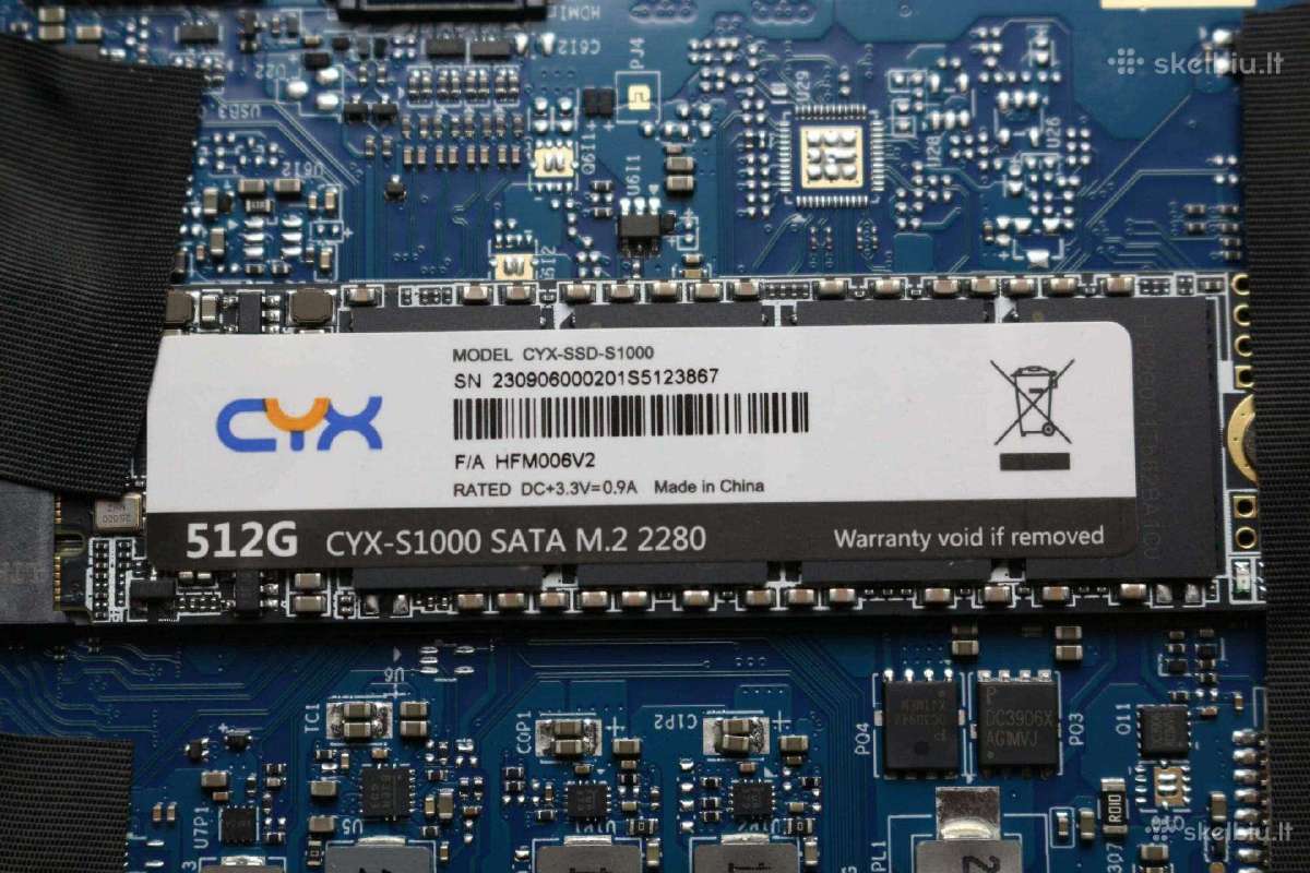 Nešiojamų kompiuterių SSD HDD Nvme