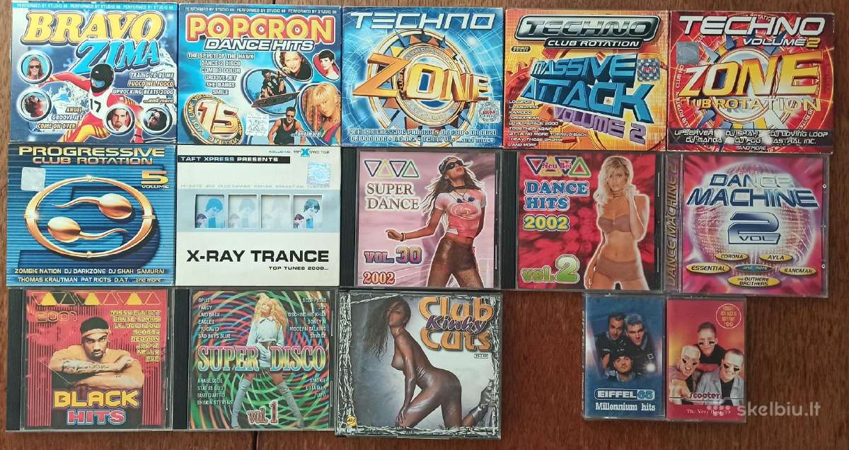 Parduodu CD 16 vnt. ir 2 kasetės, viską už 5 eu
