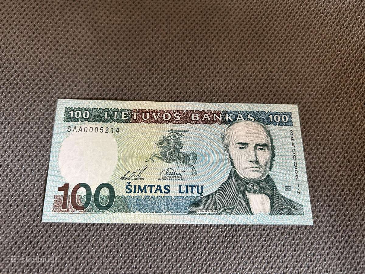 100 Litų banknotas 1991 m.