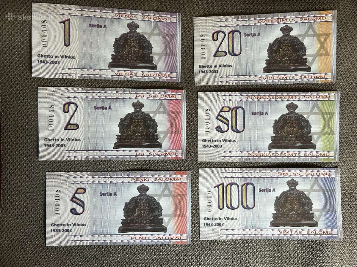 Suvenyrinių banknotų rinkinys Šalomai - nuotraukos Nr. 2