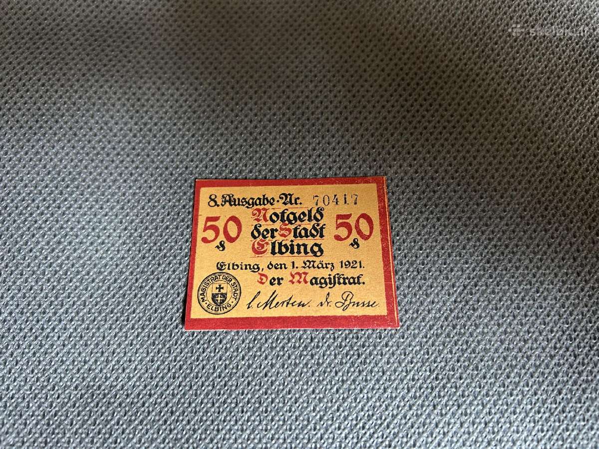 50 feningų Elbingo notgeldas