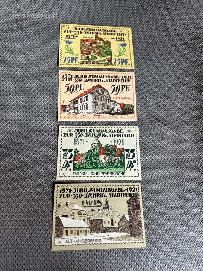 Angerburgo notgeldų rinkinys 1921 m. - nuotraukos Nr. 2